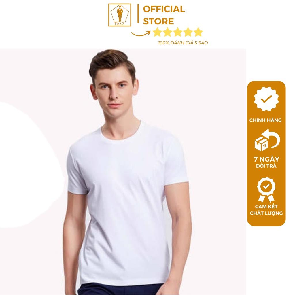 Áo thun Phông Trắng Trơn Lót Nam TRAZ Đẹp Cổ Tròn Dáng Phom Rộng Cộc Tay Lỡ Unisex
