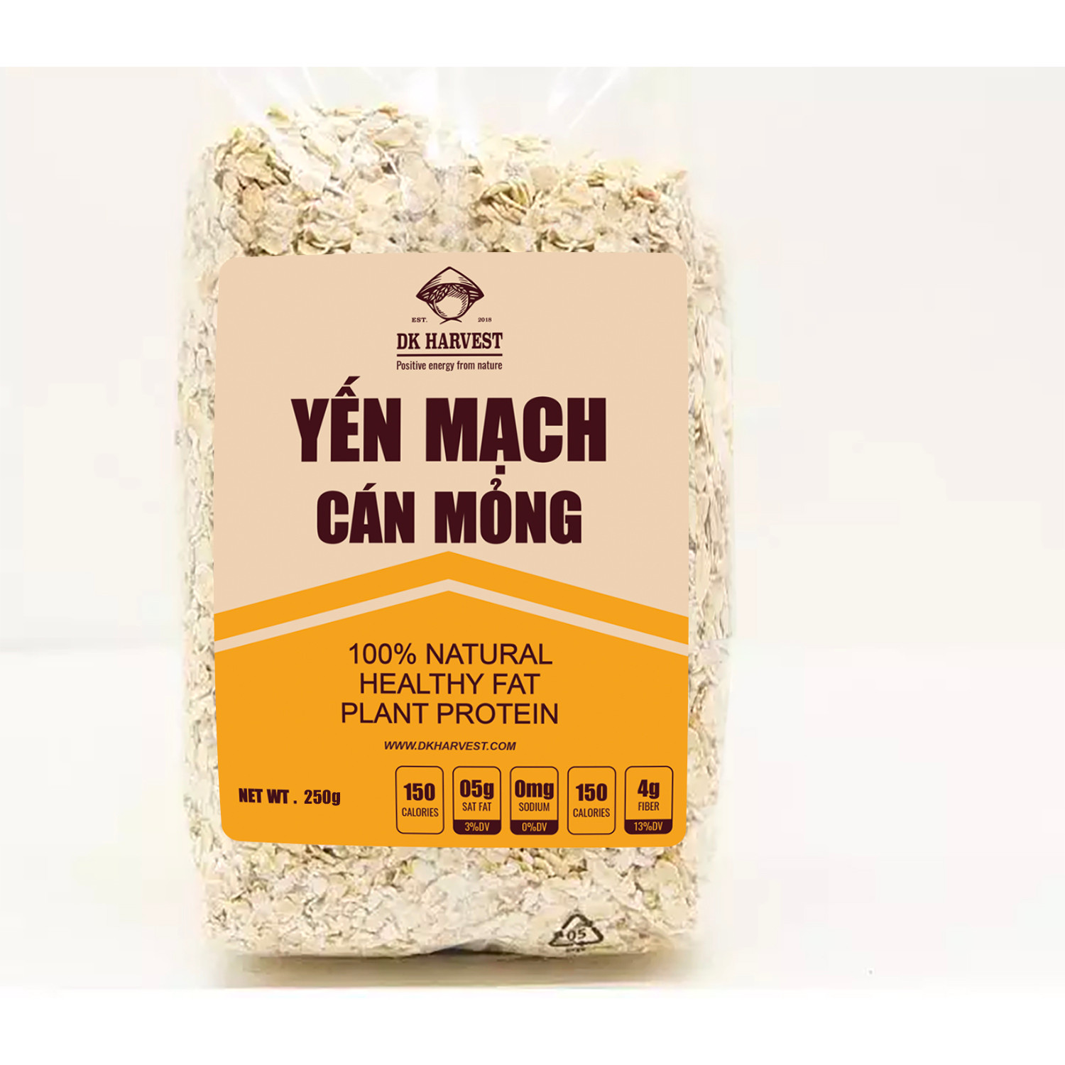 Yến Mạch Cán Mỏng DK Harvest - Túi 500g, 1kg