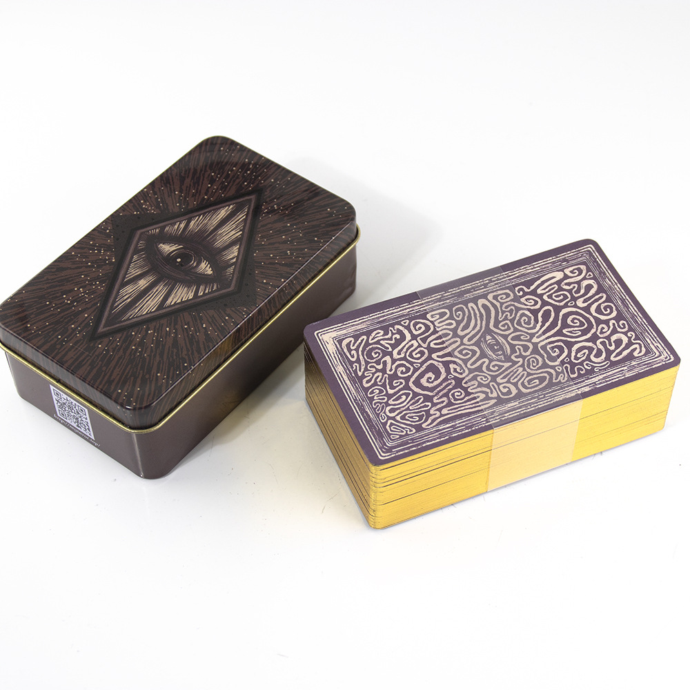 [Mạ Cạnh] Bộ Bài Light Vision Tarot Hộp Thiếc Mạ Cạnh Vàng 78 Lá Tặng File Tiếng Anh Và Đá Thanh Tẩy