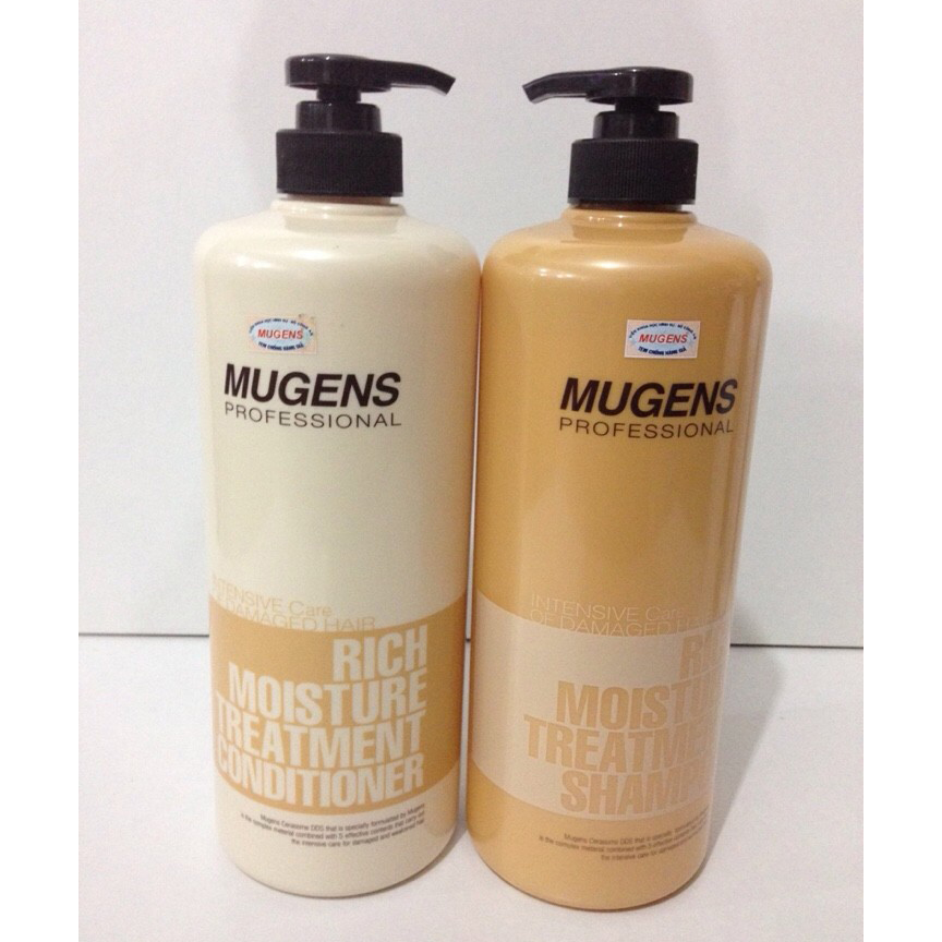 Dầu gội dưỡng chất Mugens Rich Moisture Treatmen Shampoo 1000ml + Móc khóa