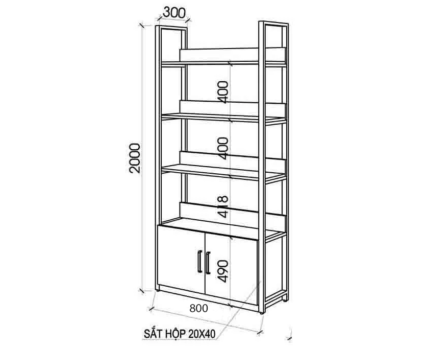 Giá sách lớn, Giá sách phong cách hiện đại