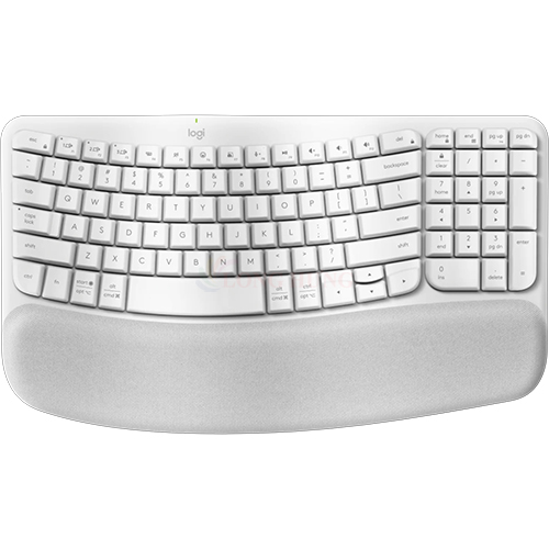 Bàn phím không dây Logitech Wave Keys Ergonomic - Hàng chính hãng