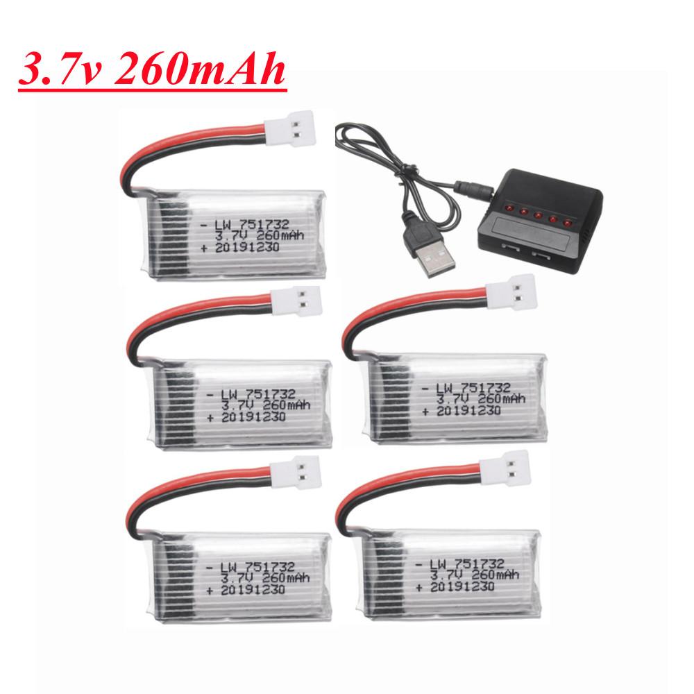 Pin Lipo 3.7V 260mAh kèm bộ sạc Cho Eachine H8 JJRC H2 H8 H48 H8 Mini RC Quadcopter Drone phần 3.7v 751732 H8 Pin Màu: Xanh