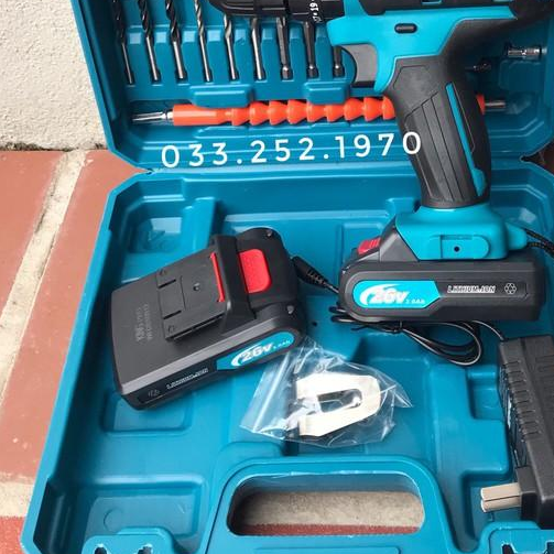 Máy khoan pin 26v 3 chức năng-có khoan búa