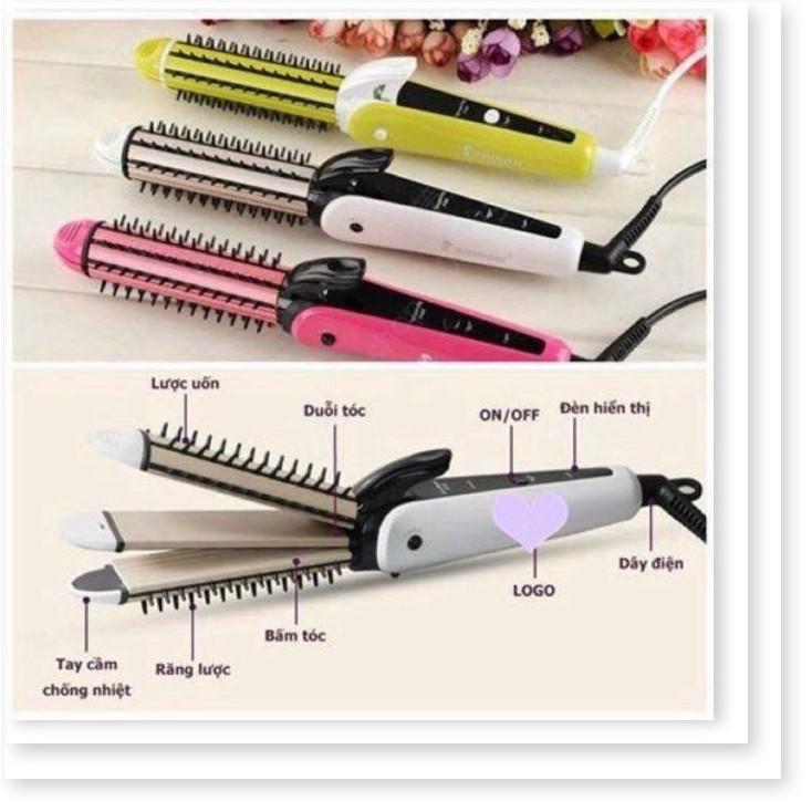 Lược điện NO.VA. 3IN1 BẤM - DUỖI- UỐN 8890