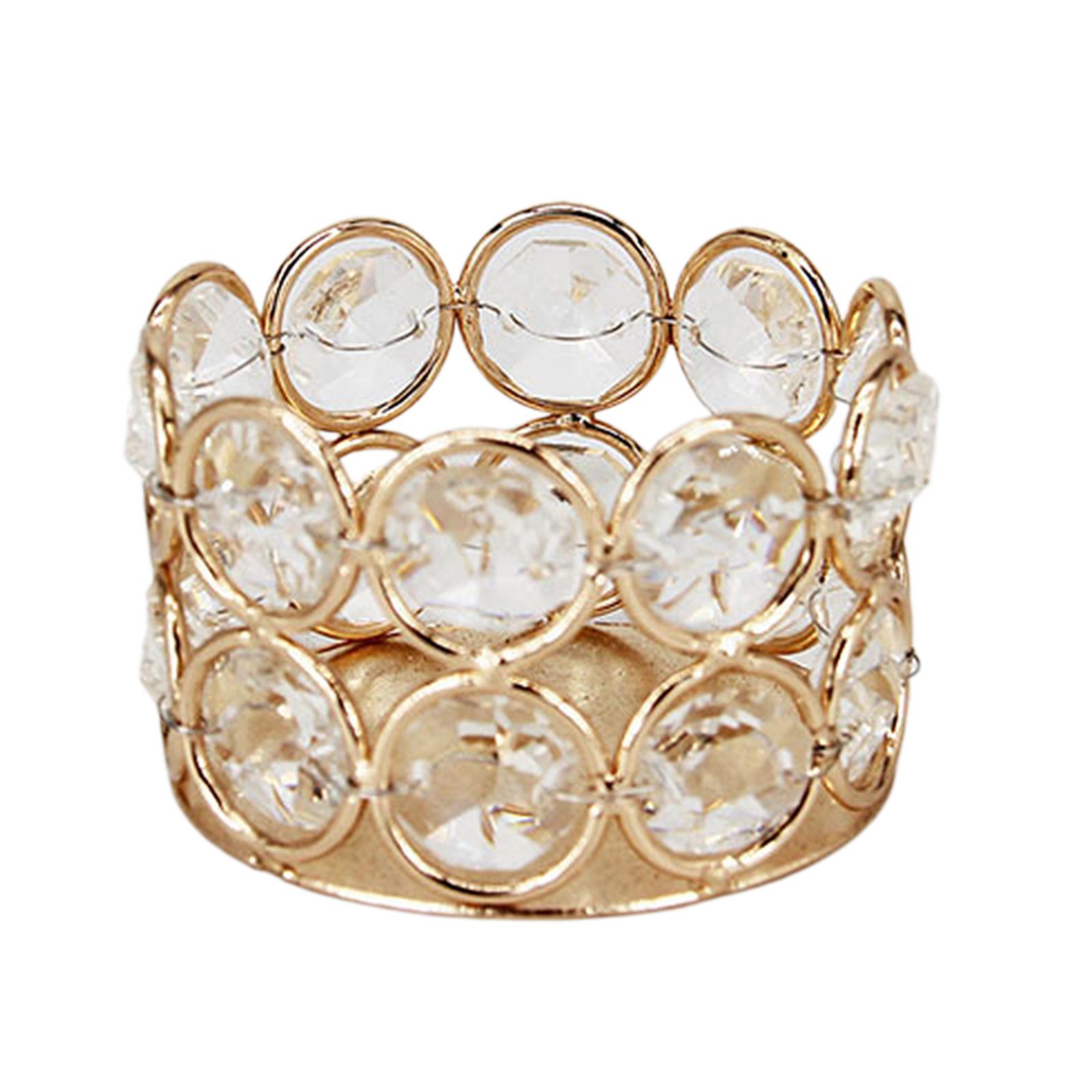 2pcs Crystal Tealight Candle Holder Wedding Dinning Table Home Centerpiece