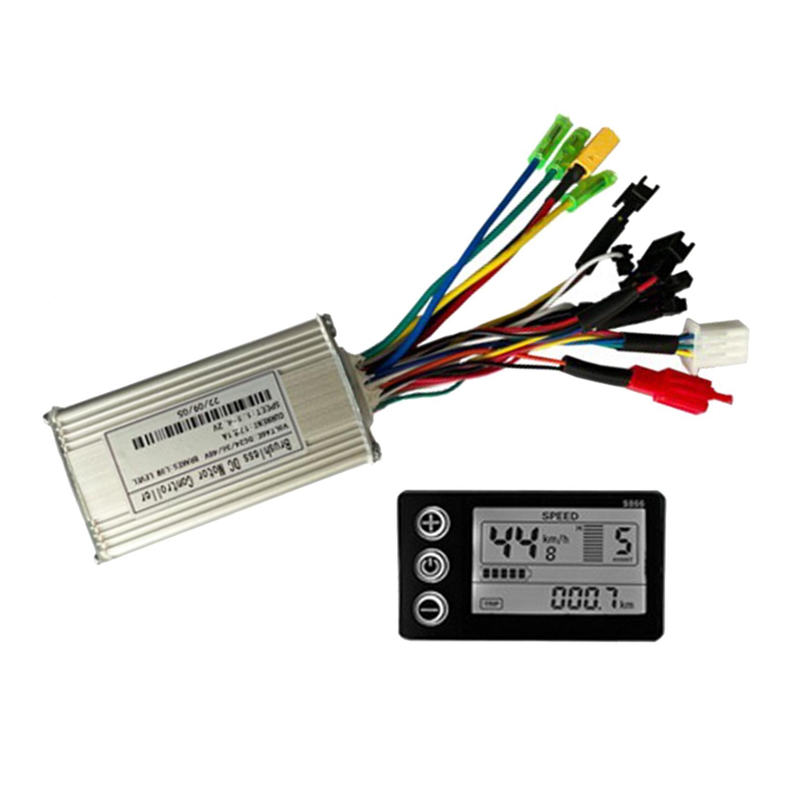 Motor Brushless Controller LCD Panel Aluminium Steady Speed Professional Durable Lightweight Sensitive Control Components for Electric Bike