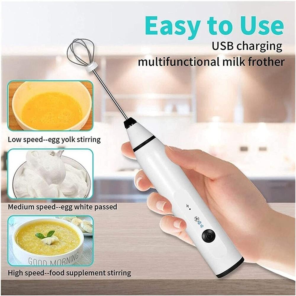 Mini Bọt Sữa Cầm Tay Di Động Sạc Cà Phê Đánh Uống Trộn Sữa Rửa Mặt Foamer Cho Cappuccino Chocolate Nóng Frappe Đánh Trứng