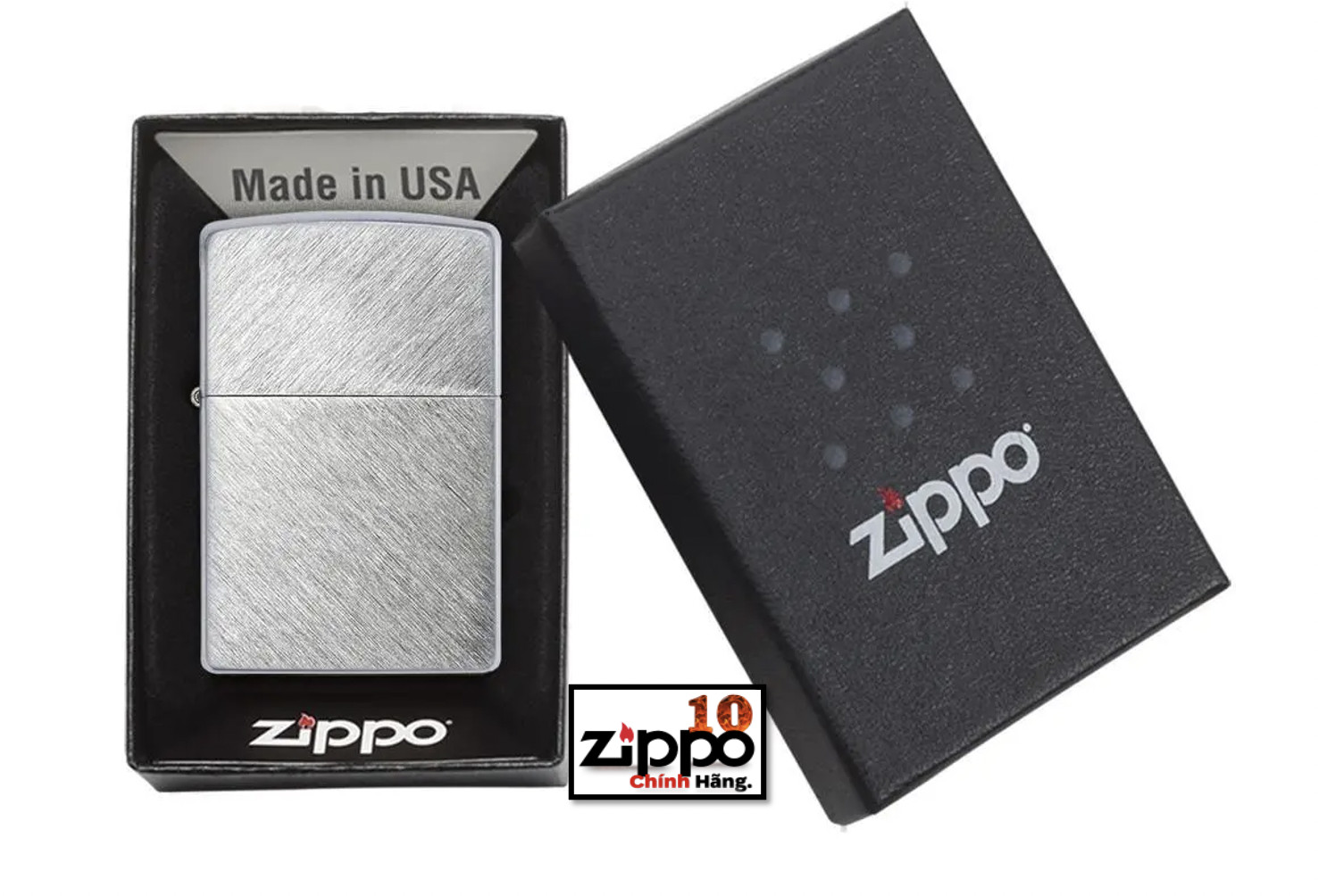 Bật lửa Zippo 24648 Classic Herringbone Sweep - Chính hãng 100%