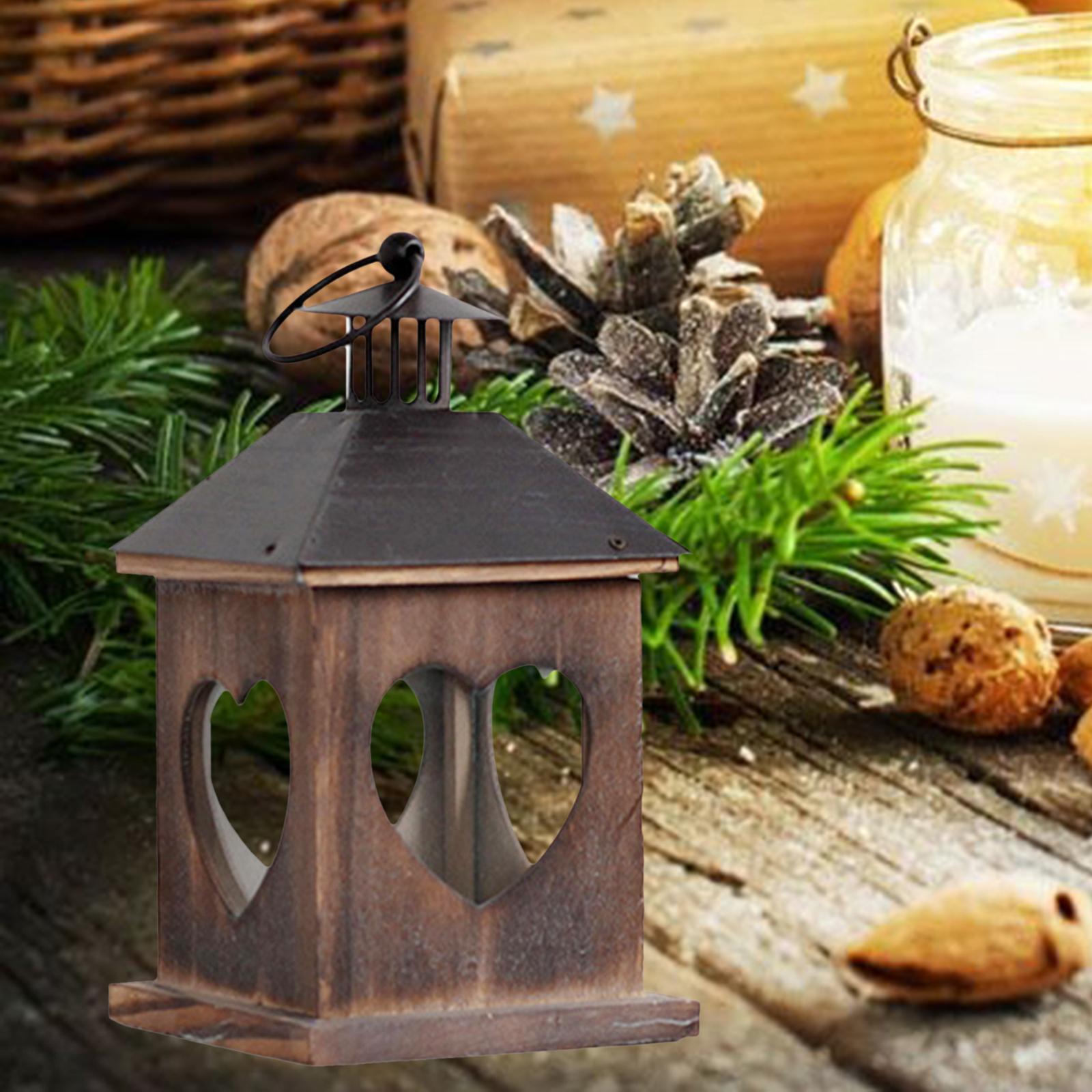 Candle Holder Hanging Lantern Ornaments Windproof for Outdoor Candlestick Love