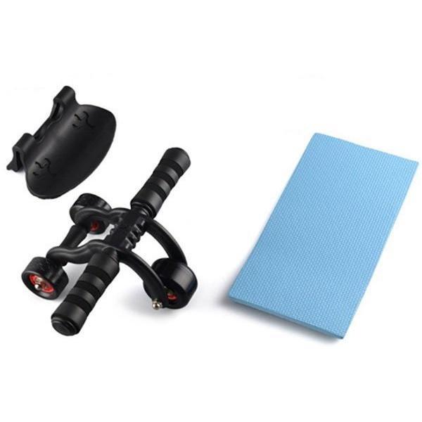 Con lăn tập cơ bụng 3 bánh AB Roller and Push Up Bar màu đen