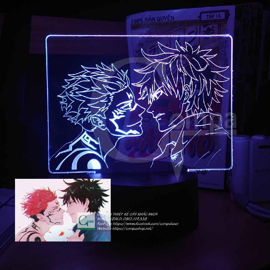 Đèn Ngủ Anime LED 3D Jujutsu Kaisen Megumi Fushiguro x Sukuna AJKN9901 16 màu tùy chỉnh