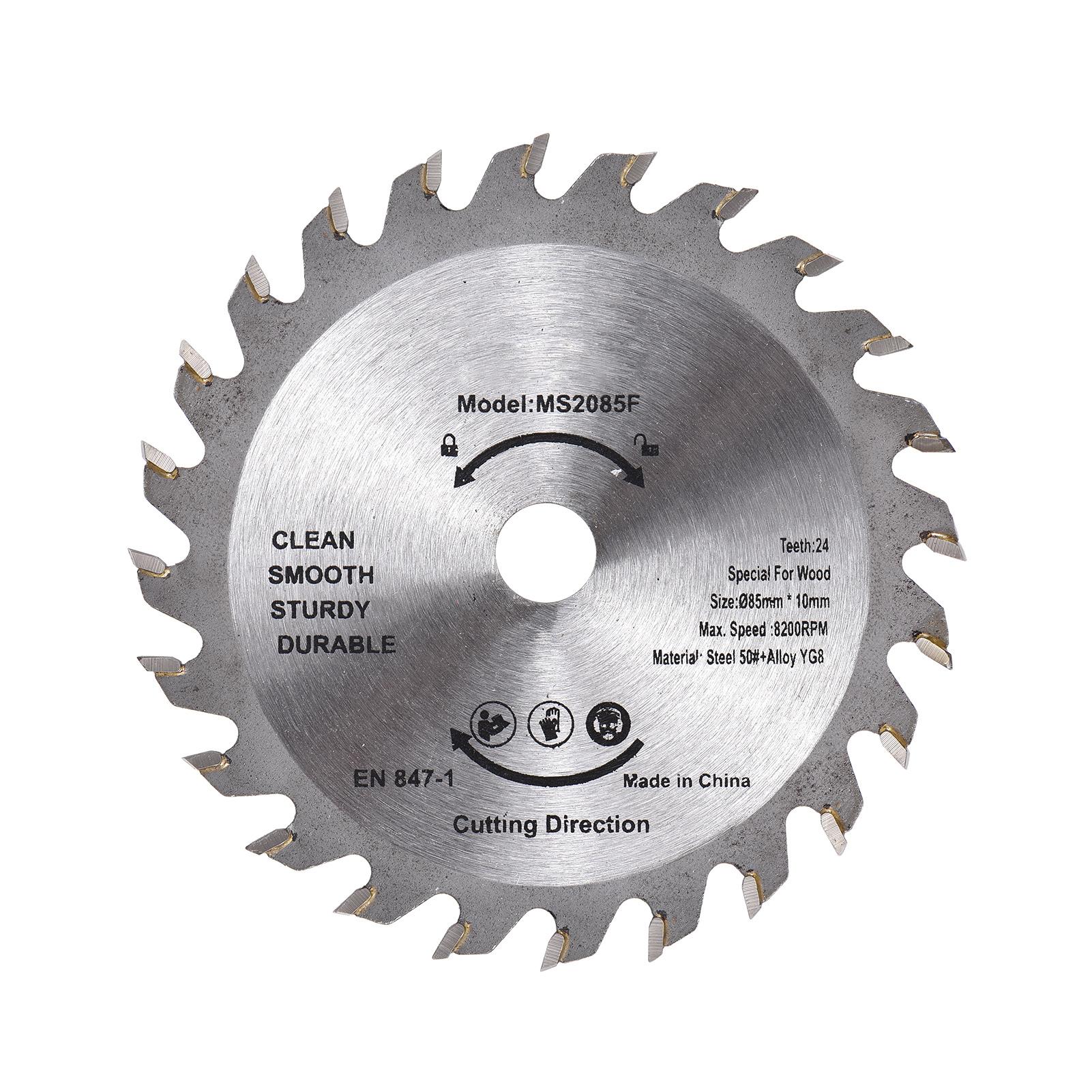 Wood Saw Blade TCT Wood Cutter 3-3/8inch  24-Teeth Carbide Circular Saw Blade Alloy Steel for Woodworking Wood Cutting 1-1/16'' Arbor