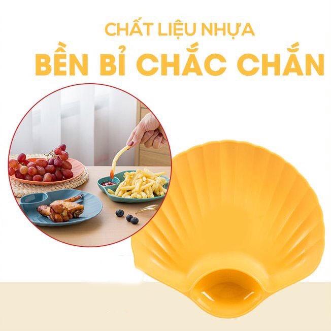 Đĩa nhựa vỏ sò đựng hoa quả, trái cây, đồ ăn,Đĩa vỏ sò độc lạ