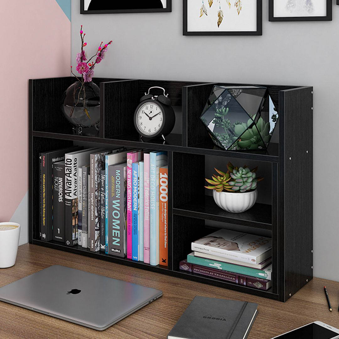 Kệ sách gỗ kệ sách mini trang trí bàn làm việc SMLIFE Akane