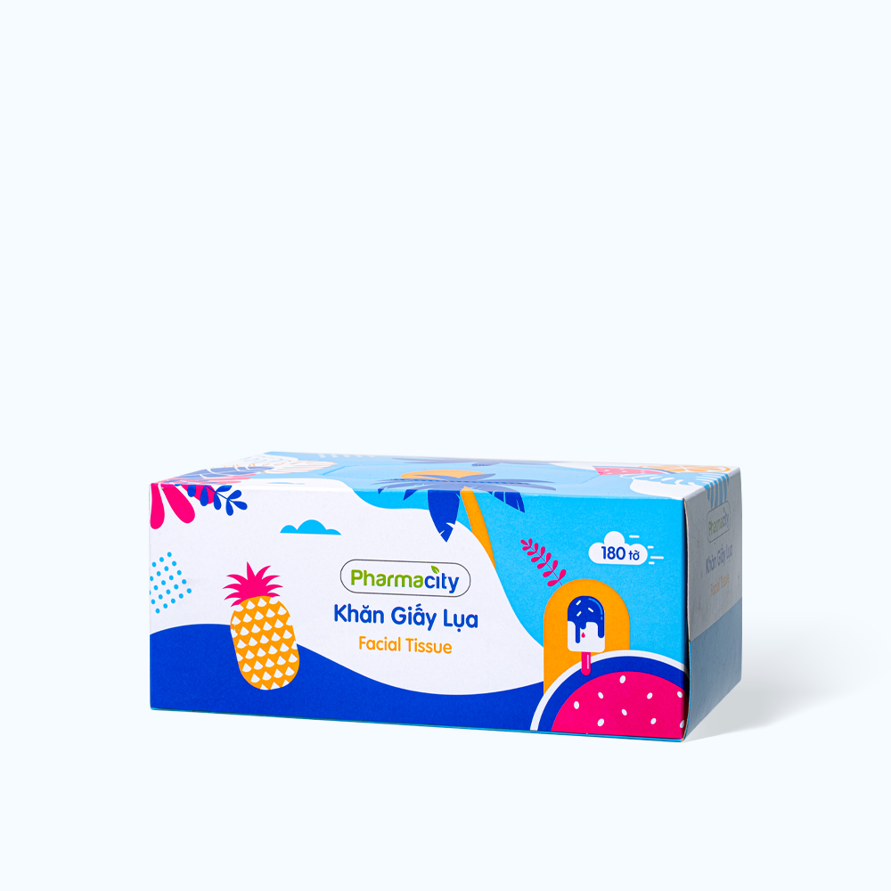 Khăn giấy Pharmacity Tropical Summer (Hộp 180 tờ)
