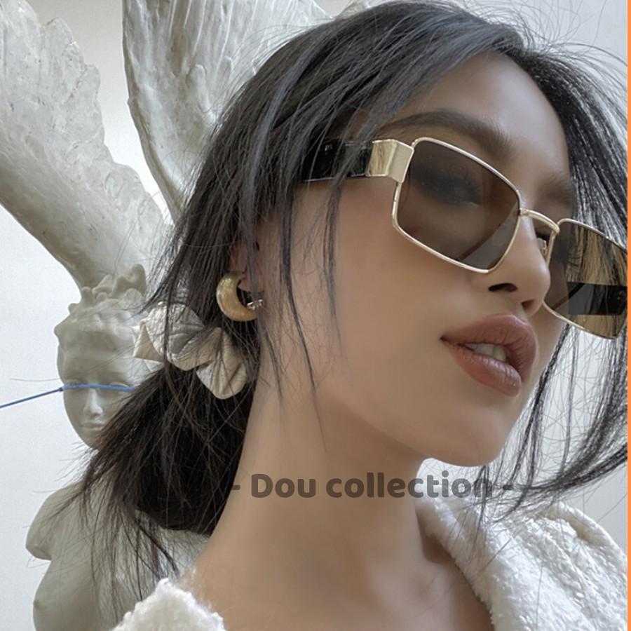 Kính Râm Cao Cấp Hình Hộp Vuông Gọng Kim Loại Phong Cách Âu Mỹ - Carl Fitow - Mã MK005