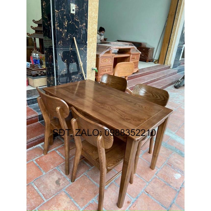 Bàn ăn gỗ sồi xám