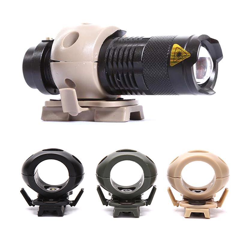 2023MỚI Mũ bảo hiểm 25 mm có hỗ trợ đèn pin chiếu sáng đặc biệt Bộ chuyển đổi kẹp mũ bảo hiểm chiến thuật Color: khaki