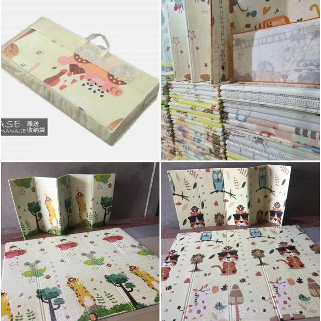 Thảm xốp XPE 2 mặt 1m8-2m 8ly chống nóng, chống trơn trượt cho bé