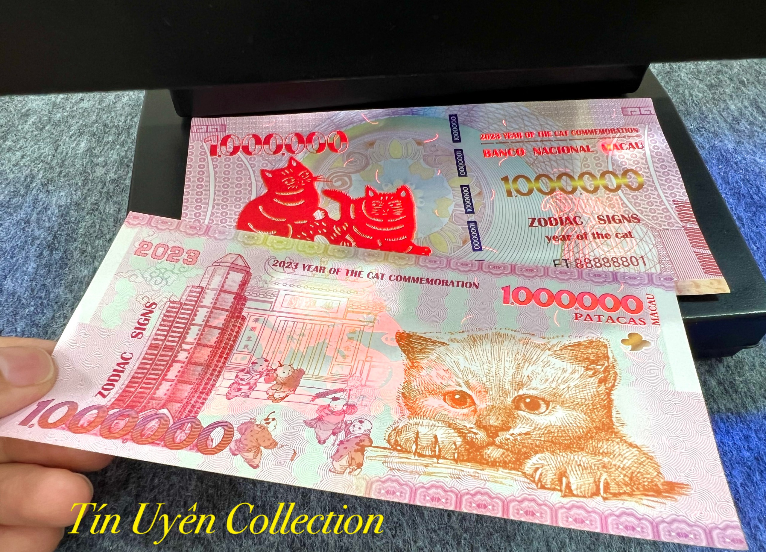 Sỉ 50 Tờ Tiền Mèo Macao Mệnh Giá Khủng 1 Triệu Patacas kỷ niệm Lì Xì Tết 2023 độc đáo ý nghĩa