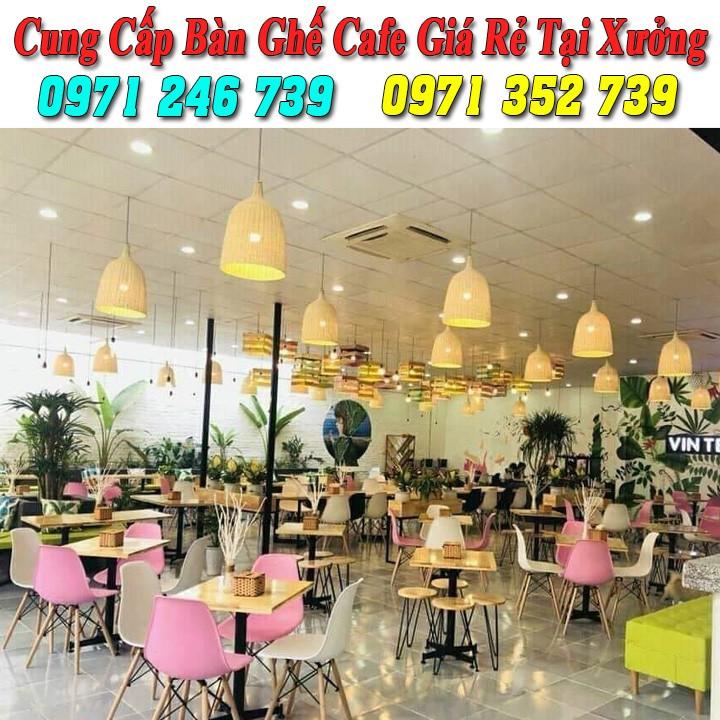 Ghế nhựa chân gỗ - ghế cafe -