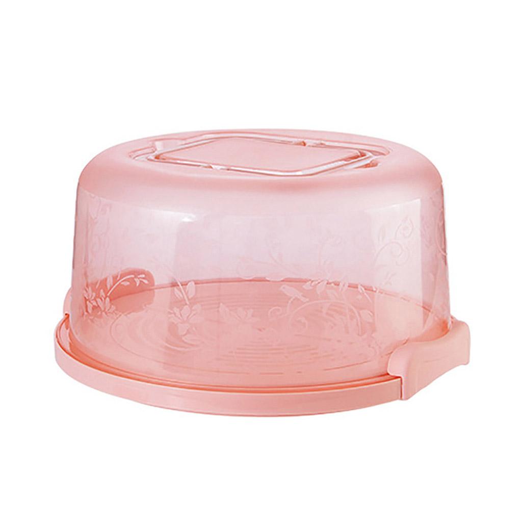Plastic Cake Box Round Cake Storage Carrier Container Lockable Lid