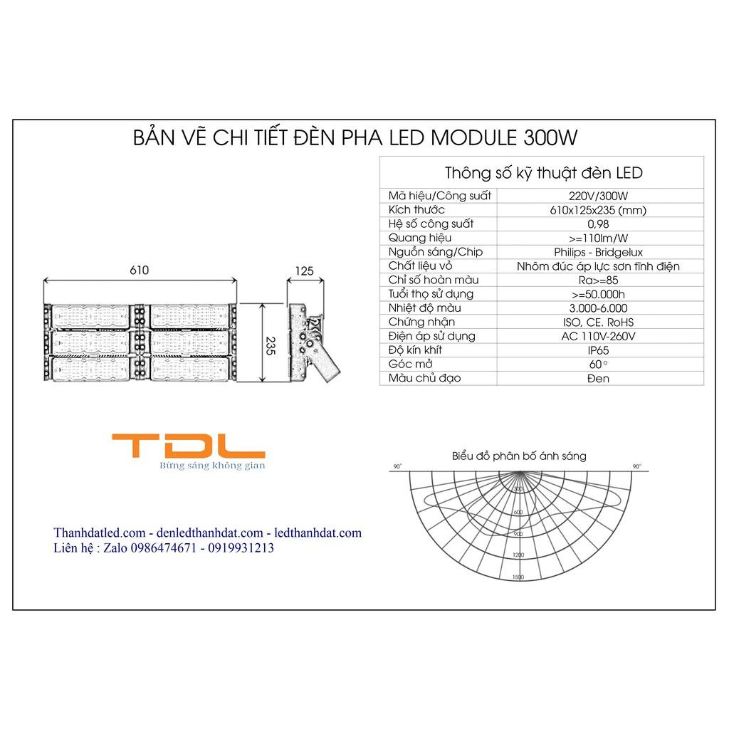 Đèn led sân tennis 300w