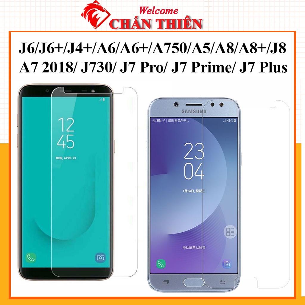 Cường lực dành cho samsung J4+ J6+ A6+ A6 J6 A8 A8+ A9 2018 J8 A7 A750 J7 Pro J7 Prime J7 Plus trong suốt không full màn