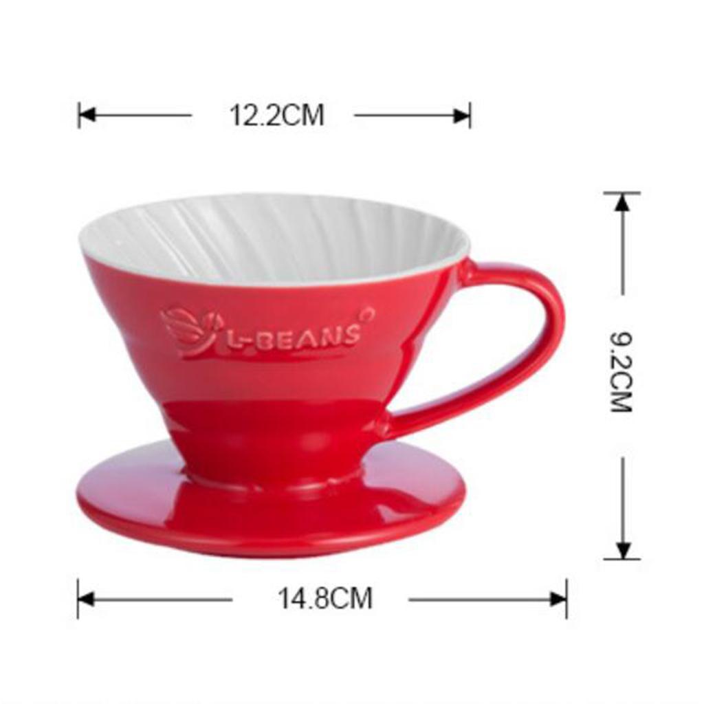 Ceramic Coffee Dripper, Red