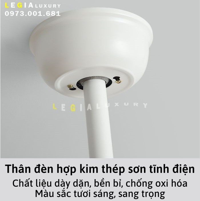 Quạt trần thiết kế hiện đại Lê Gia LGFAN742 | Quạt trần thiết kế sang trọng | Quạt trần giá rẻ cho chung cư văn phòng {Hàng Chính Hãng}