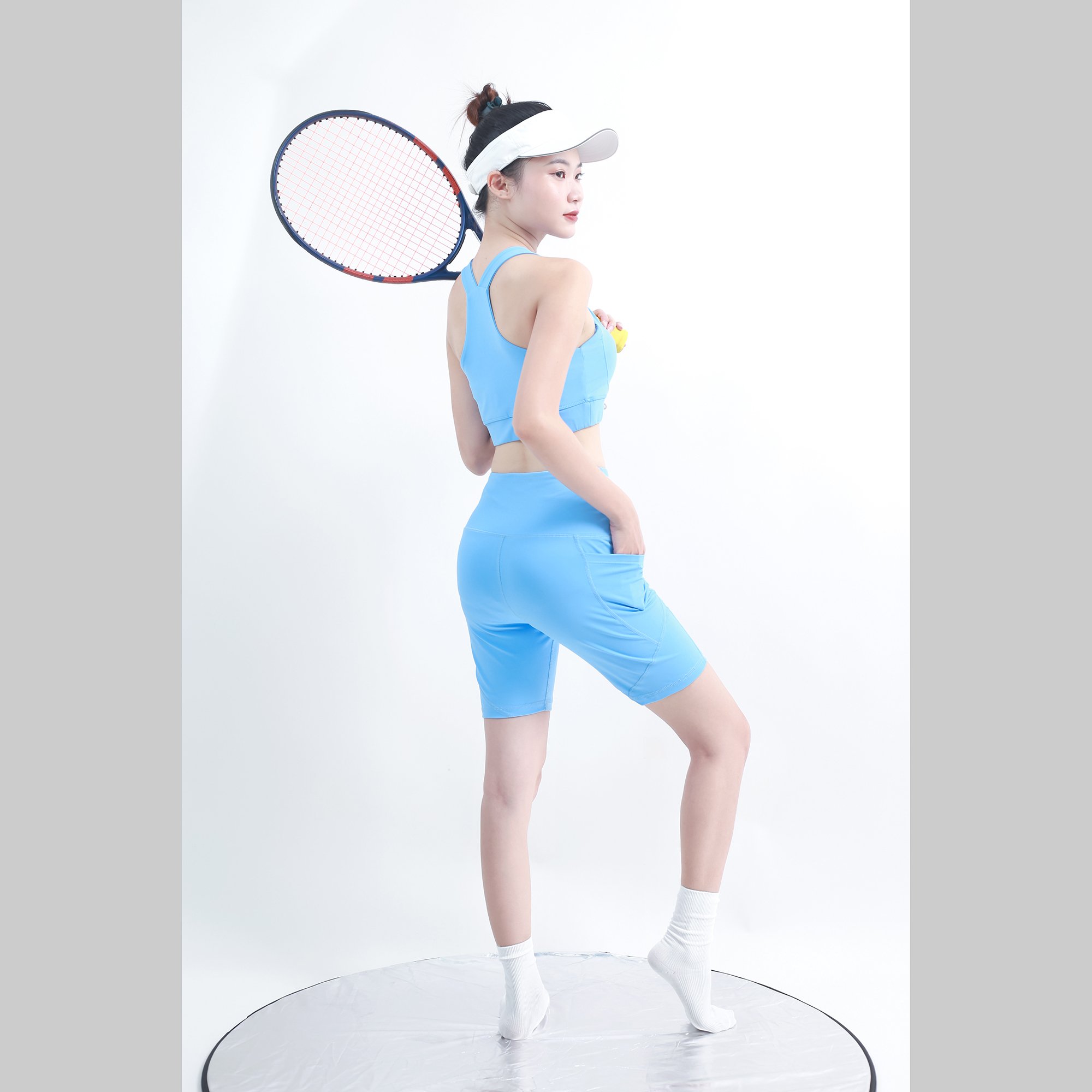 Set Bộ Đồ Tập Gym Quần BIKER + Áo Bra Tập Yoga Aerobic Chạy Bộ Co Giãn Tốt, Tôn Dáng, Kèm Mút Ngực CH057