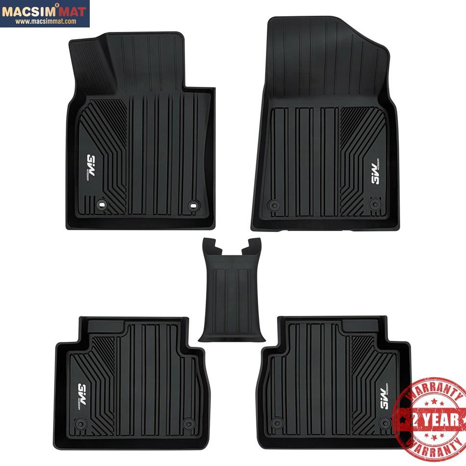 Thảm lót sàn ô tô TOYOTA TUNDRA 2013- đến nay Nhãn hiệu Macsim 3W chất liệu nhựa TPE đúc khuôn cao cấp - màu đen