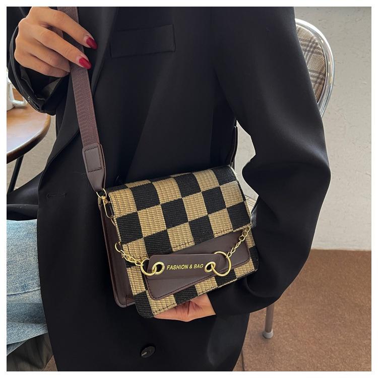 Túi đeo chéo nữ đẹp kẻ caro dây đeo bản to phong cách năng động thời trang hàn Quốc