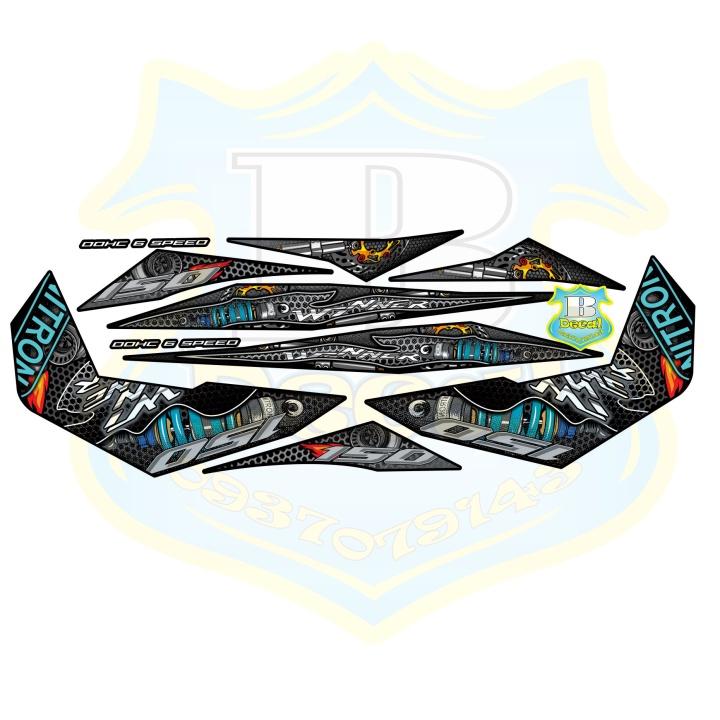 Tem rời winner phuộc nitron đen