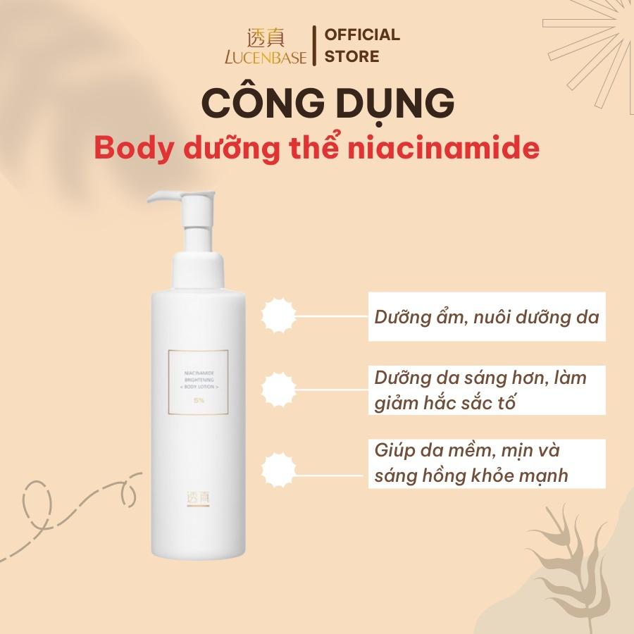 Body dưỡng thể niacinamide LUCENBASE 251g dưỡng trắng và làm mịn da