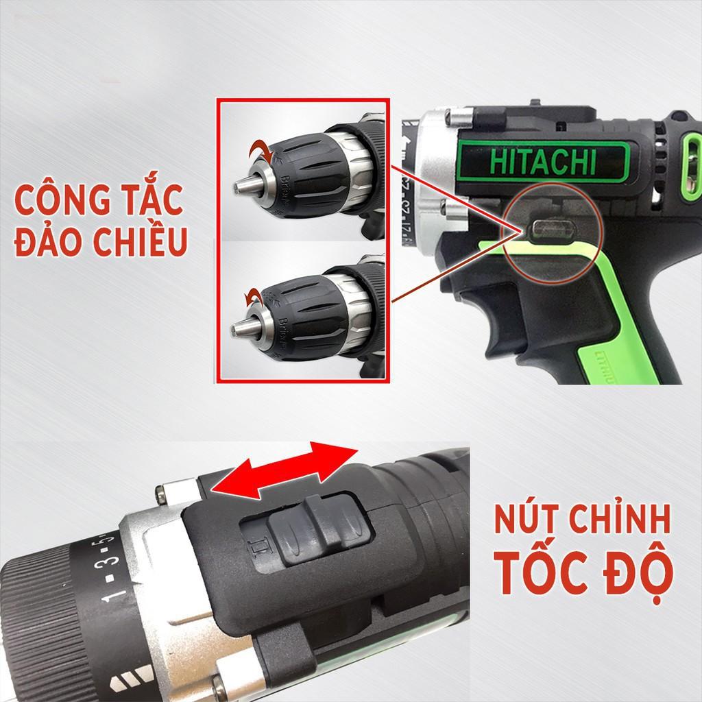 Máy Khoan Pin HITACHI 28V - Bắt Vít, Khoan Tường Pin chuẩn 5 Cell