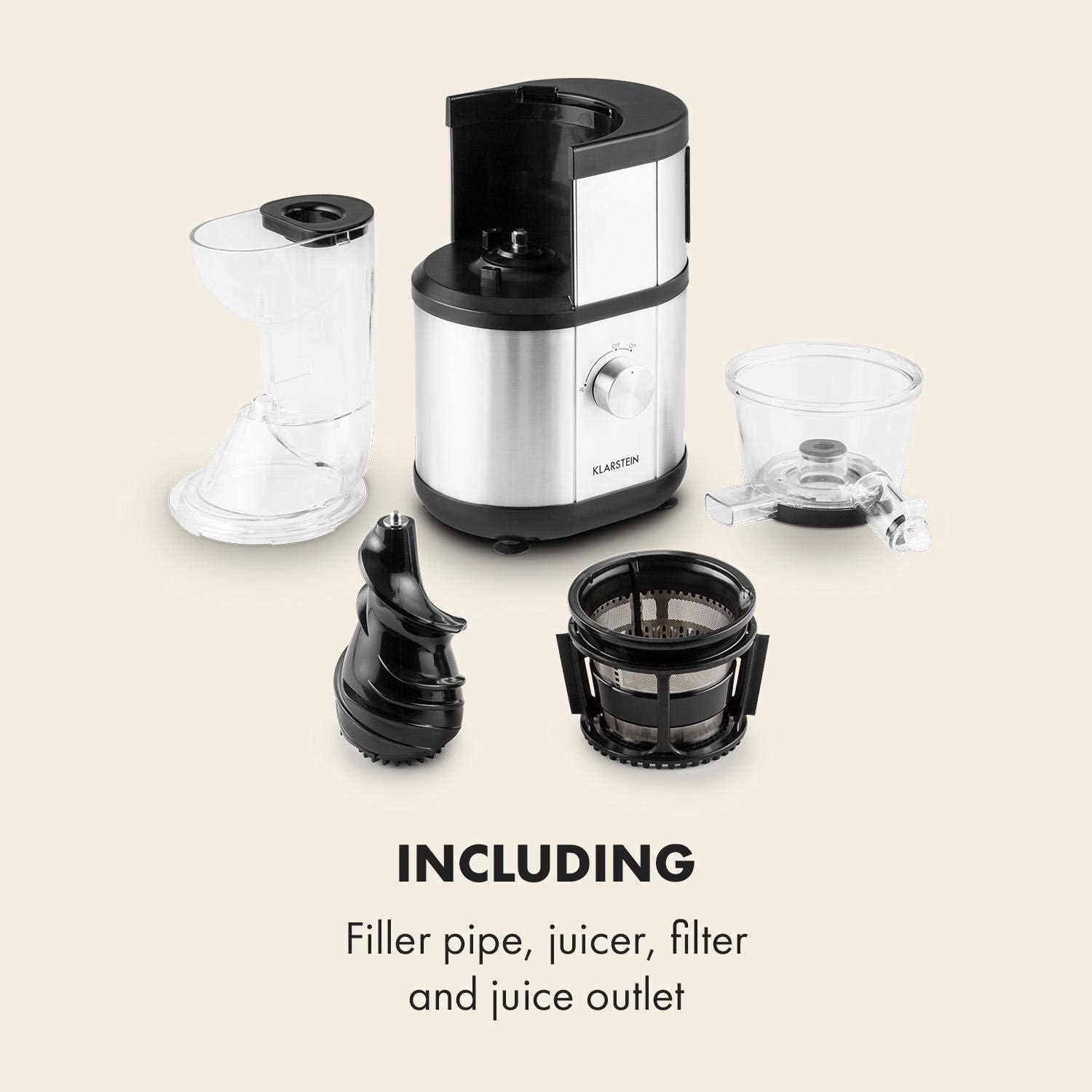 Máy Ép Chậm Klarstein Fruitberry Slow Juicer, máy ép trái cây gia đình - CAM KẾT HÀNG NHẬP KHẨU ĐƯC BỞI DNK