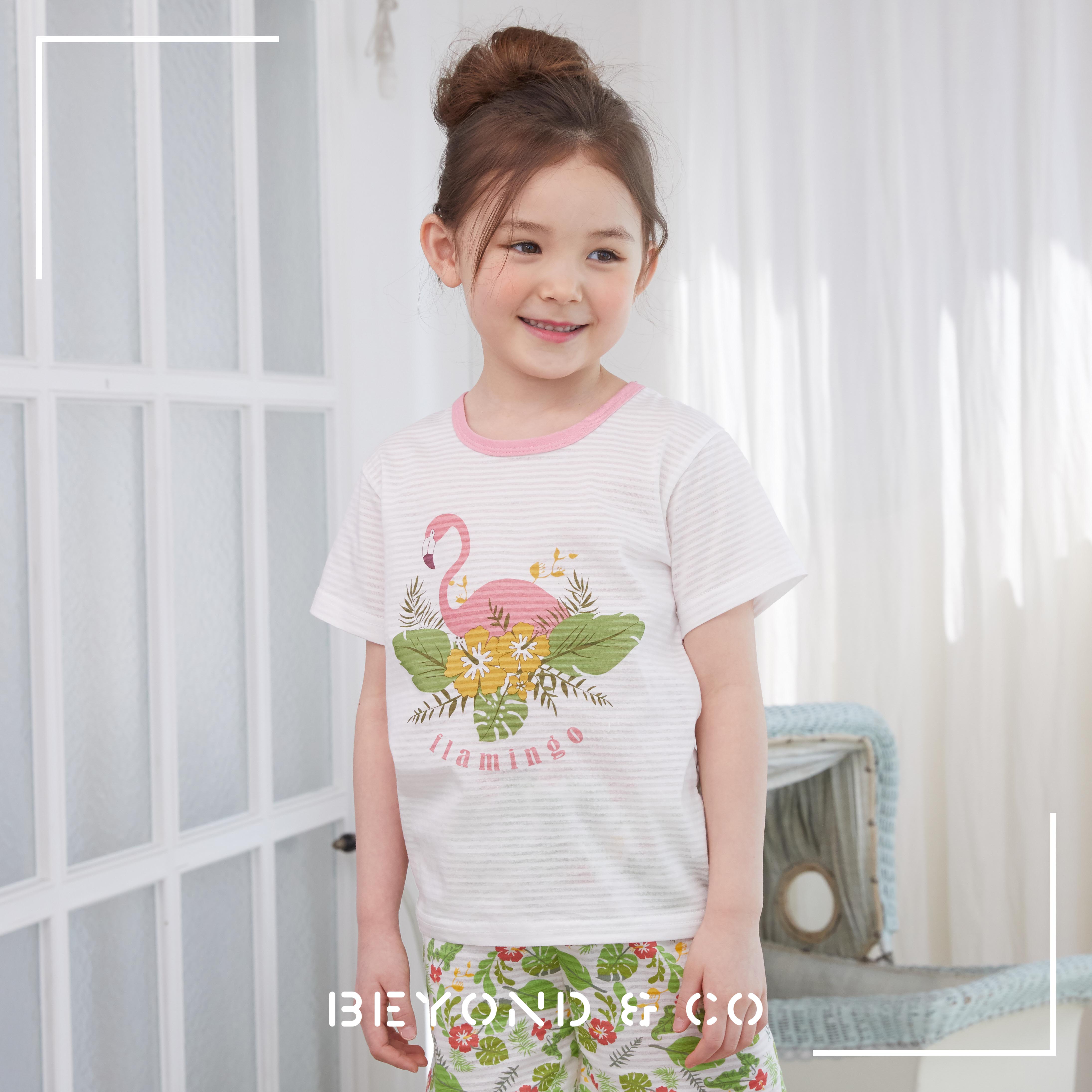 Bộ ngủ cộc tay cho bé Olomimi Hàn Quốc Flamingo SS20 - 100% cotton