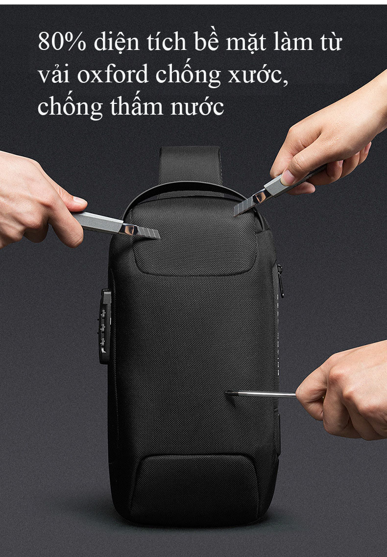 Túi đeo chéo nam phong cách thể thao mới tích hợp khóa chống trộm và chống thấm nước cao cấp