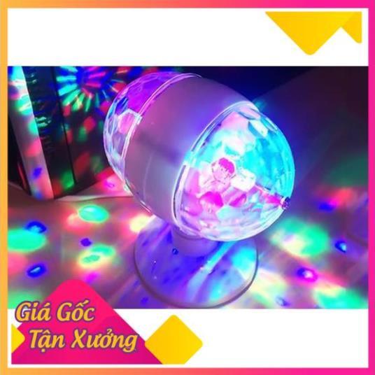 Đèn Led 7 Màu Quả Cầu Xoay 2 Mặt Có Đế TP'S