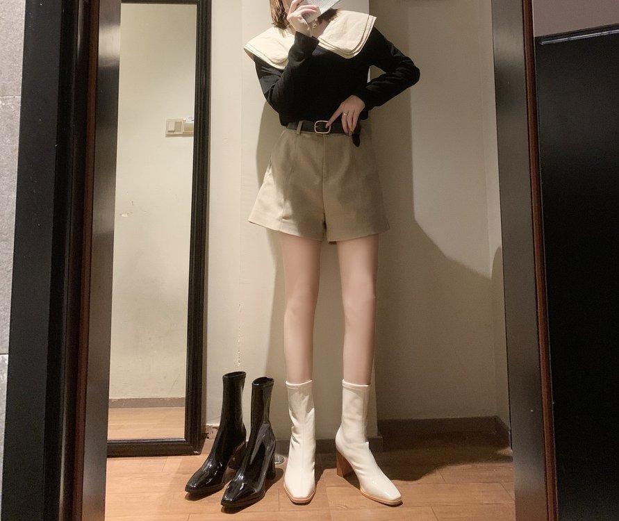 Giày bốt da cao gót thời trang cho nữ