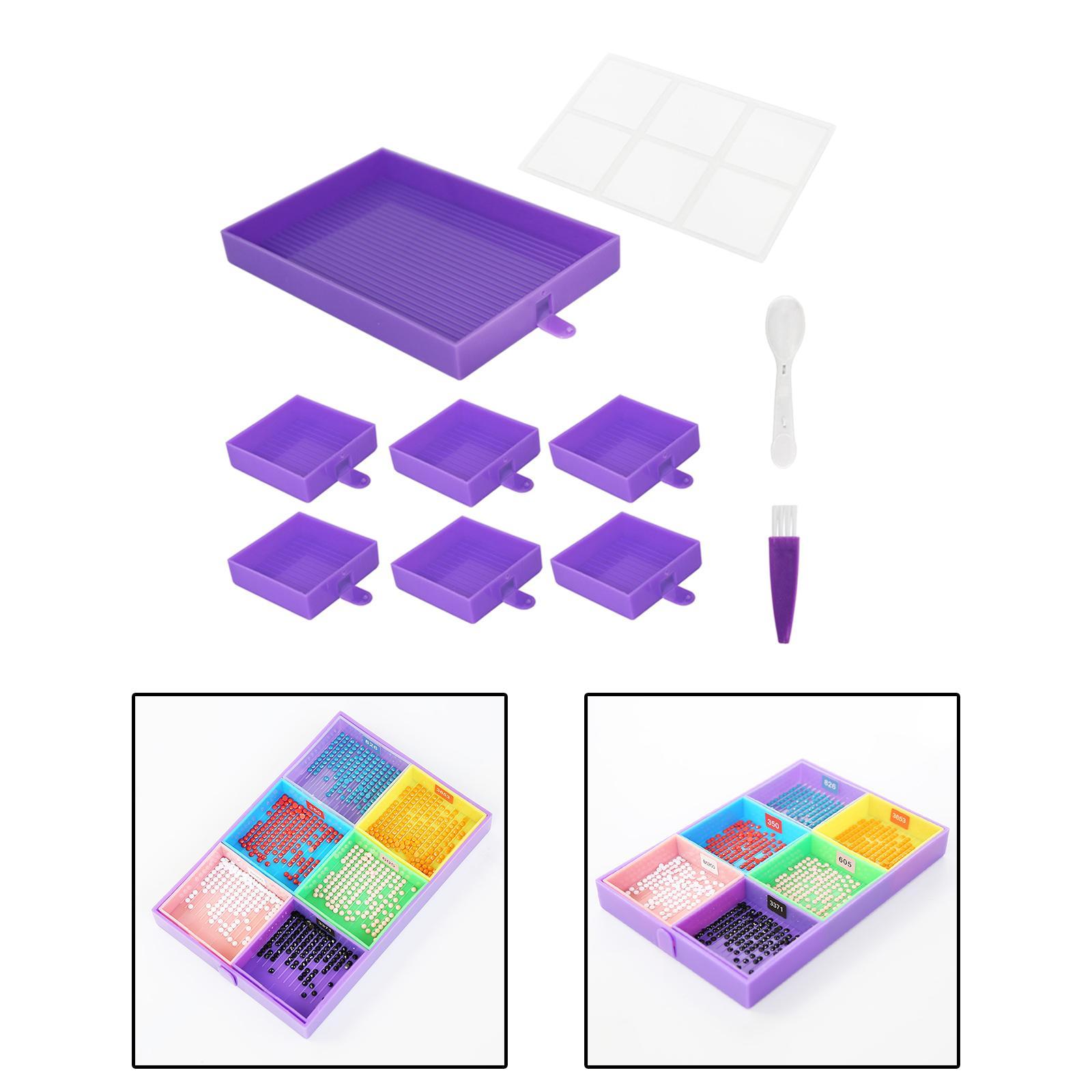 Diamond Paintings Tray Kits Container Diamond Paintings Brush DIY Art Crafts