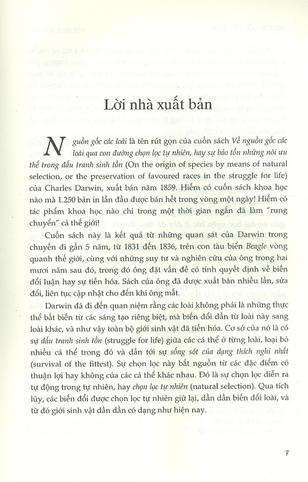 Sách - Nguồn gốc các loài