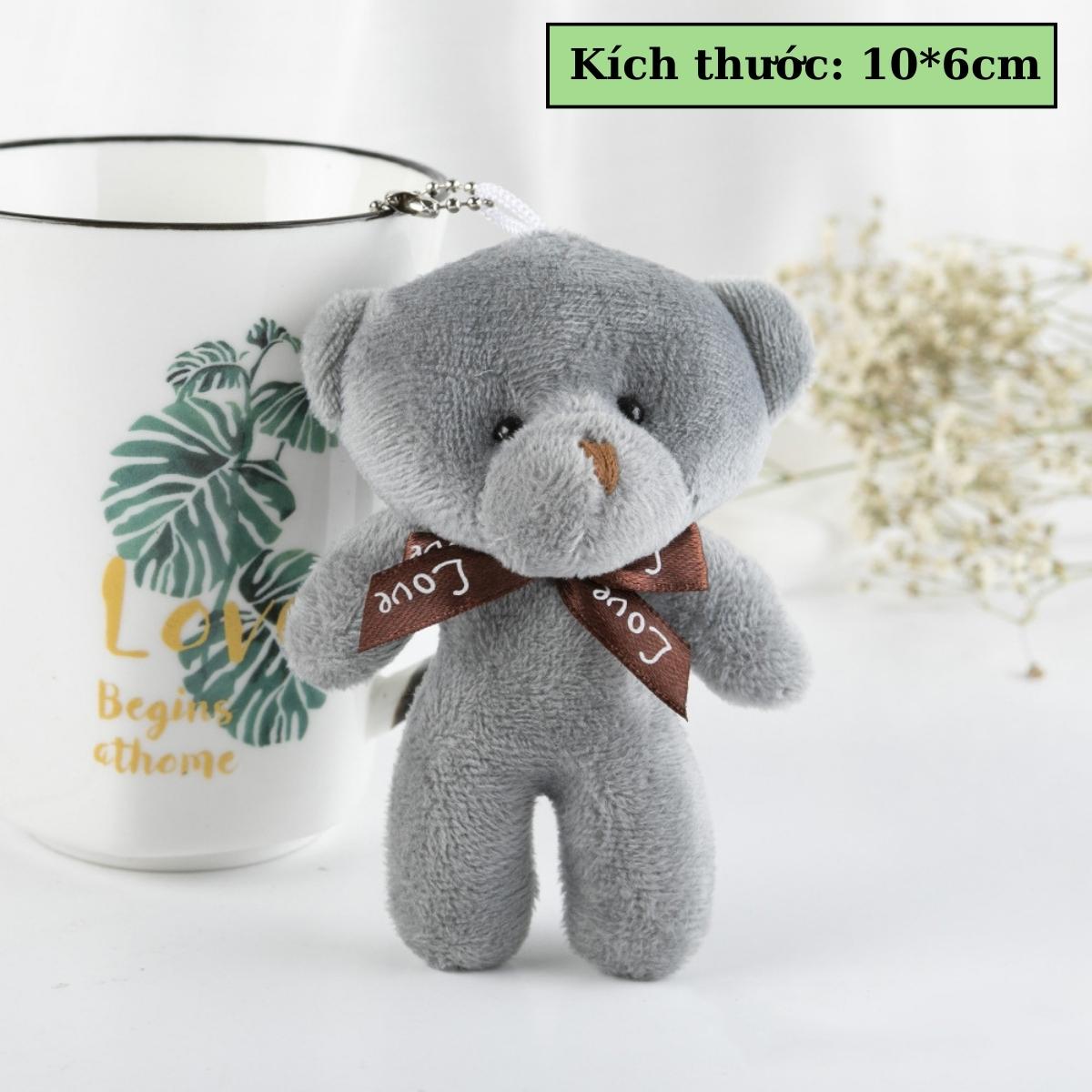 Móc Khóa Gấu Bông Mini, Chất Liệu PP Cotton Mềm Mịn Dễ Thương Phù Hợp Treo Balo, Chìa Khóa, Túi Xách - BEYOU