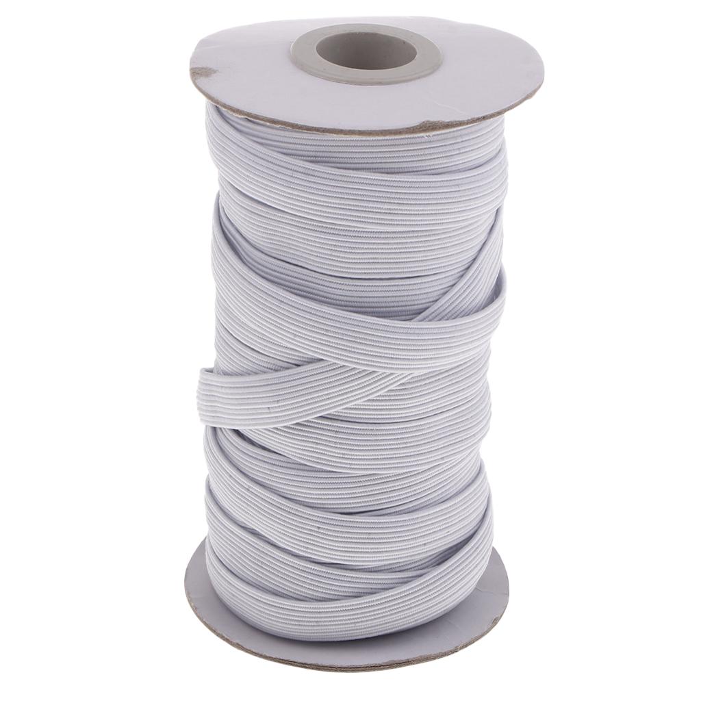 Trắng Thun Co Giãn Dây Tự Làm Quần Áo Đầm Thể Thao Quần May Viền 10 Mm