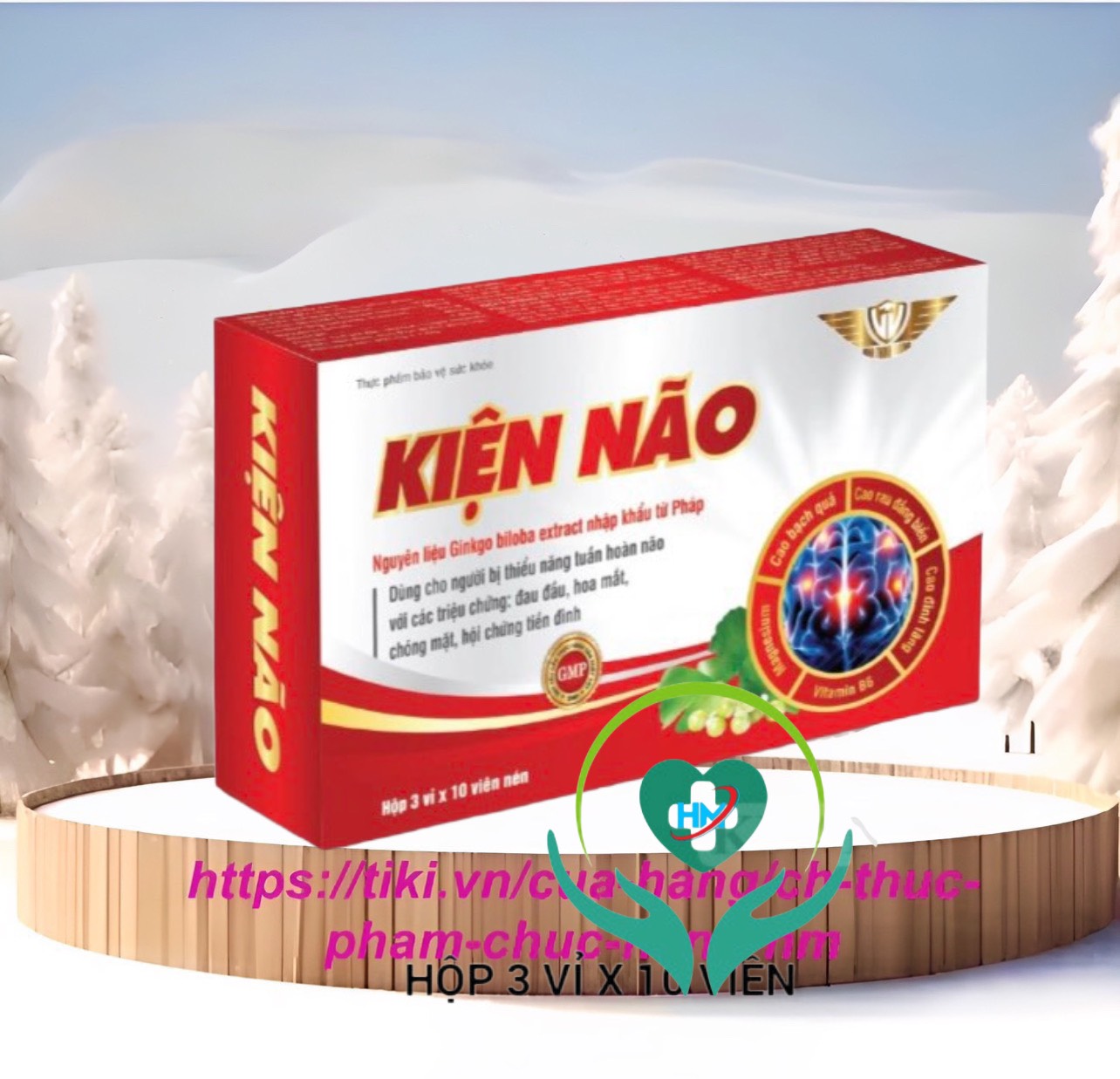 Viên uống Kiện não Vinh Thịnh Vượng VV, hộp 30v, tăng cường tuần hoàn não
