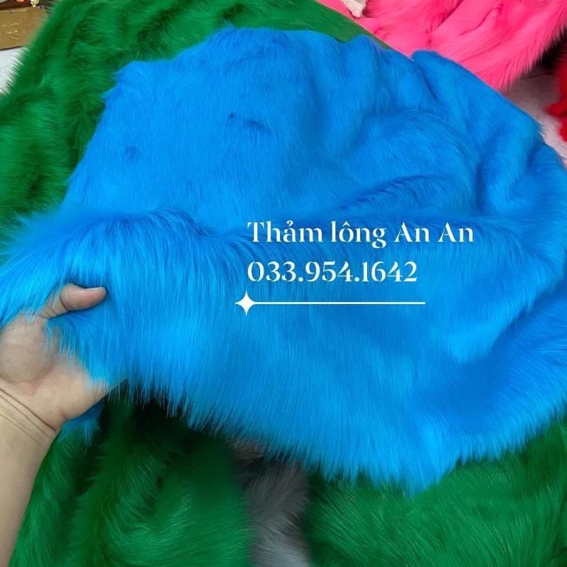 Thảm lông trải bàn - Thảm lông chụp hình màu Xanh dương