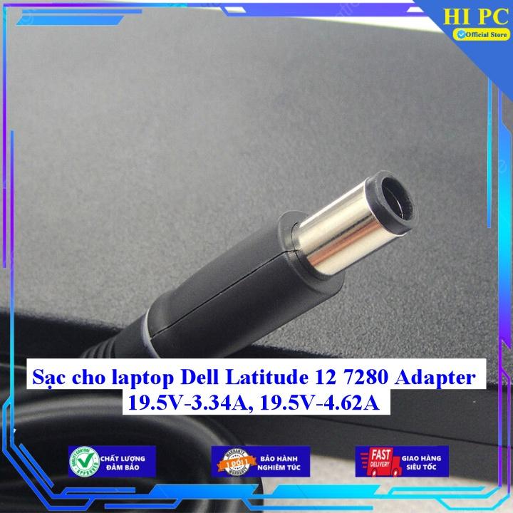 Sạc cho laptop Dell Latitude 12 7280 Adapter 19.5V-3.34A 19.5V-4.62A - Kèm Dây nguồn - Hàng Nhập Khẩu