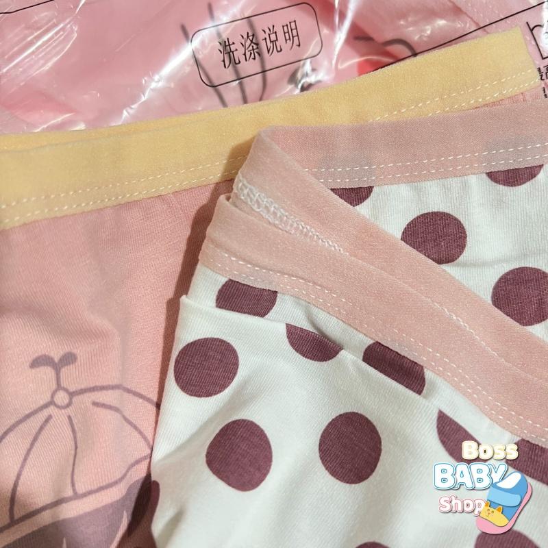 Set 4 Quần chíp đùi bé gái boxer vải cotton mềm mát họa tiết hoạt hình công chúa đáng yêu ( Quần đùi chip )